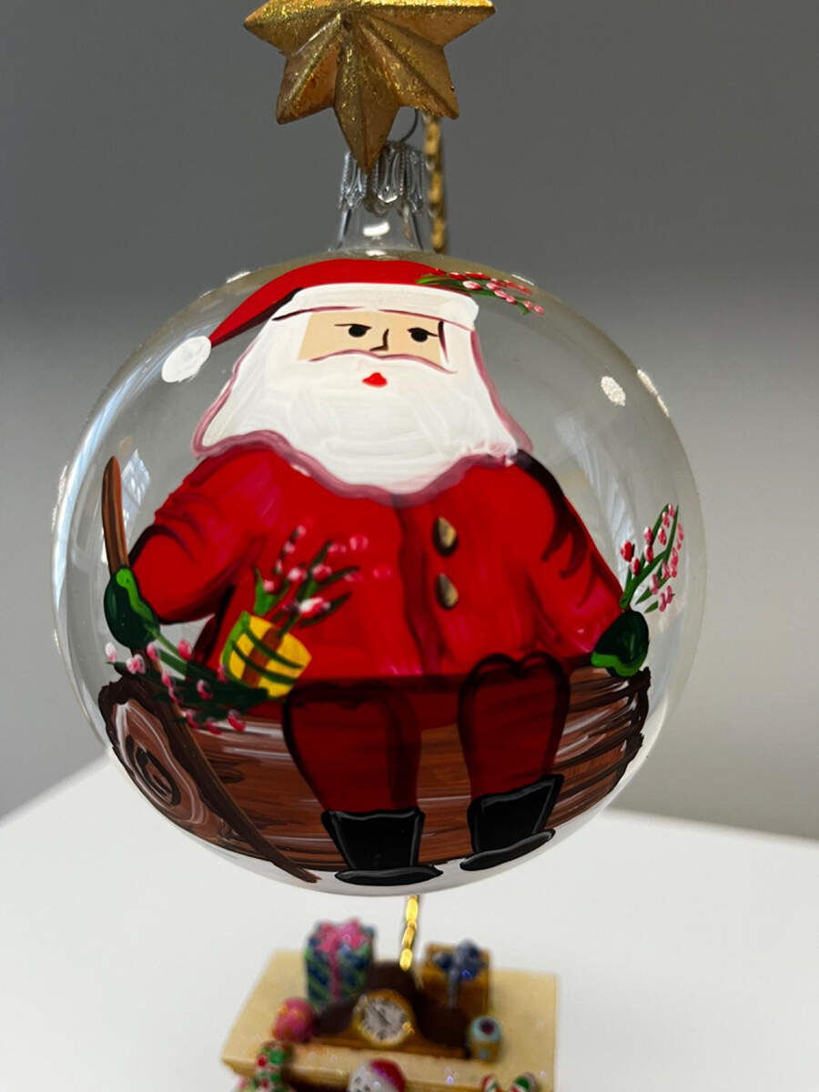 Old St Nick Glassware Ornament by Vietri (Italy)-1