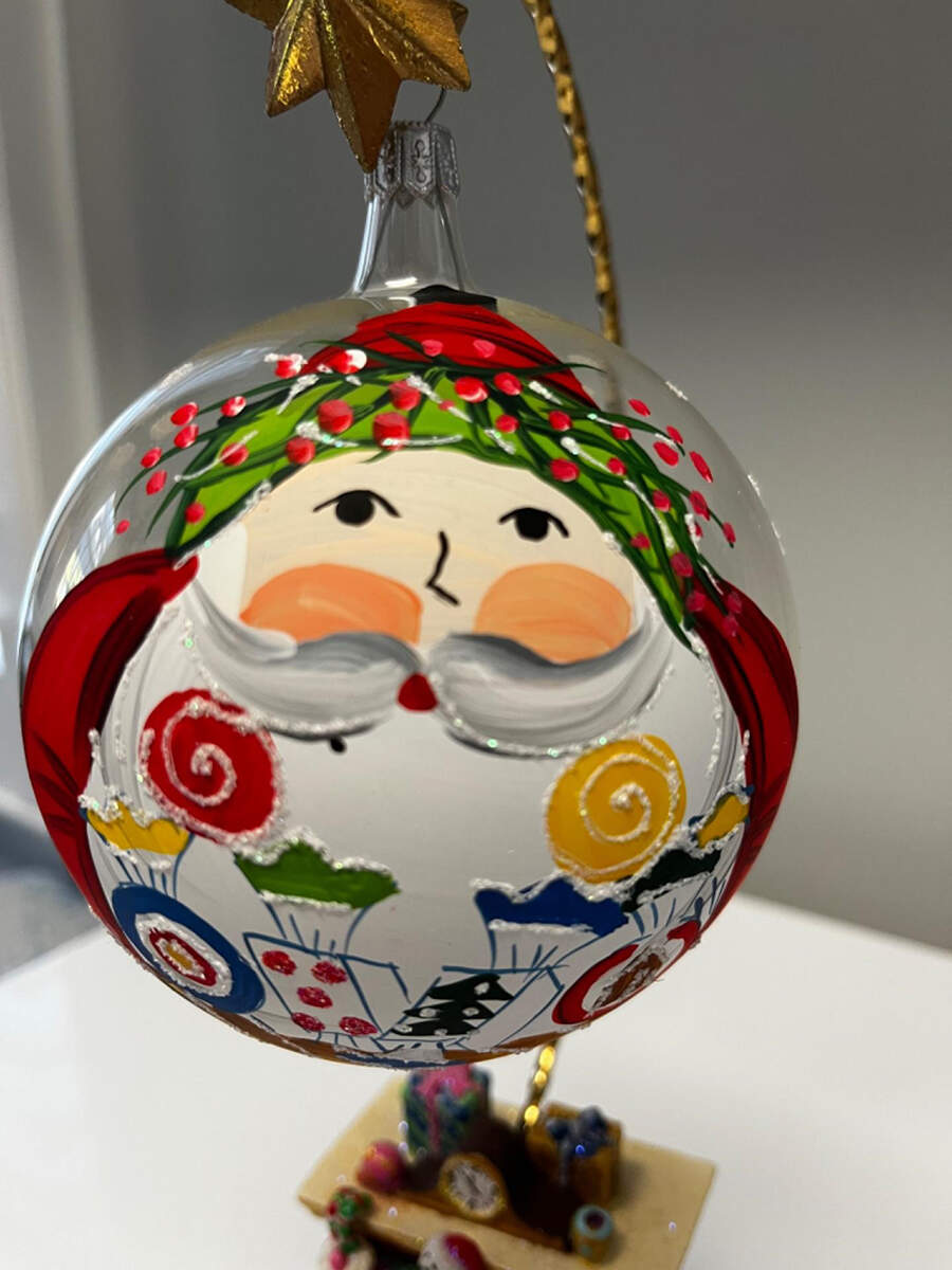 Old St Nick Glassware Ornament by Vietri (Italy)-1