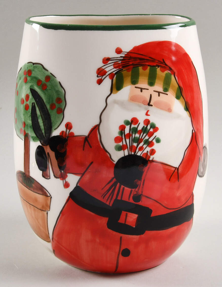 Old St Nick 8" Vase by Vietri (Italy)-1