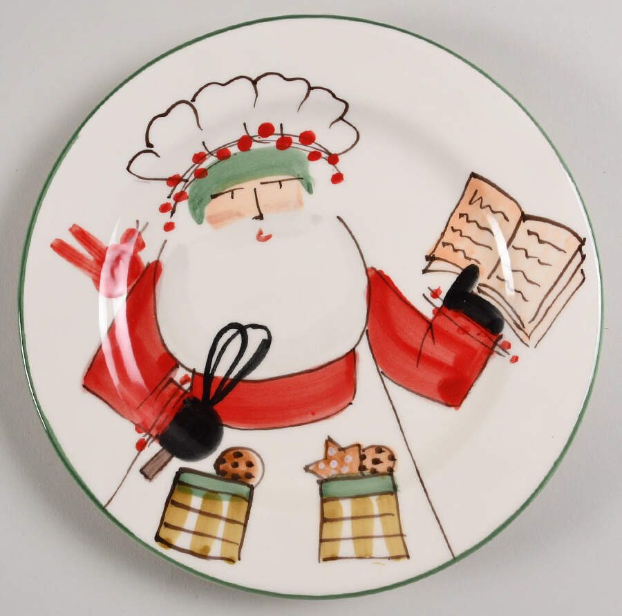 Old St Nick Salad Plate by Vietri (Italy)-1