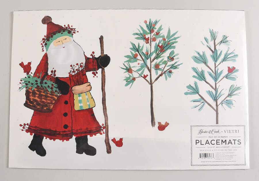 Old St Nick Pad of 18 Paper Placemats by Vietri (Italy)-1
