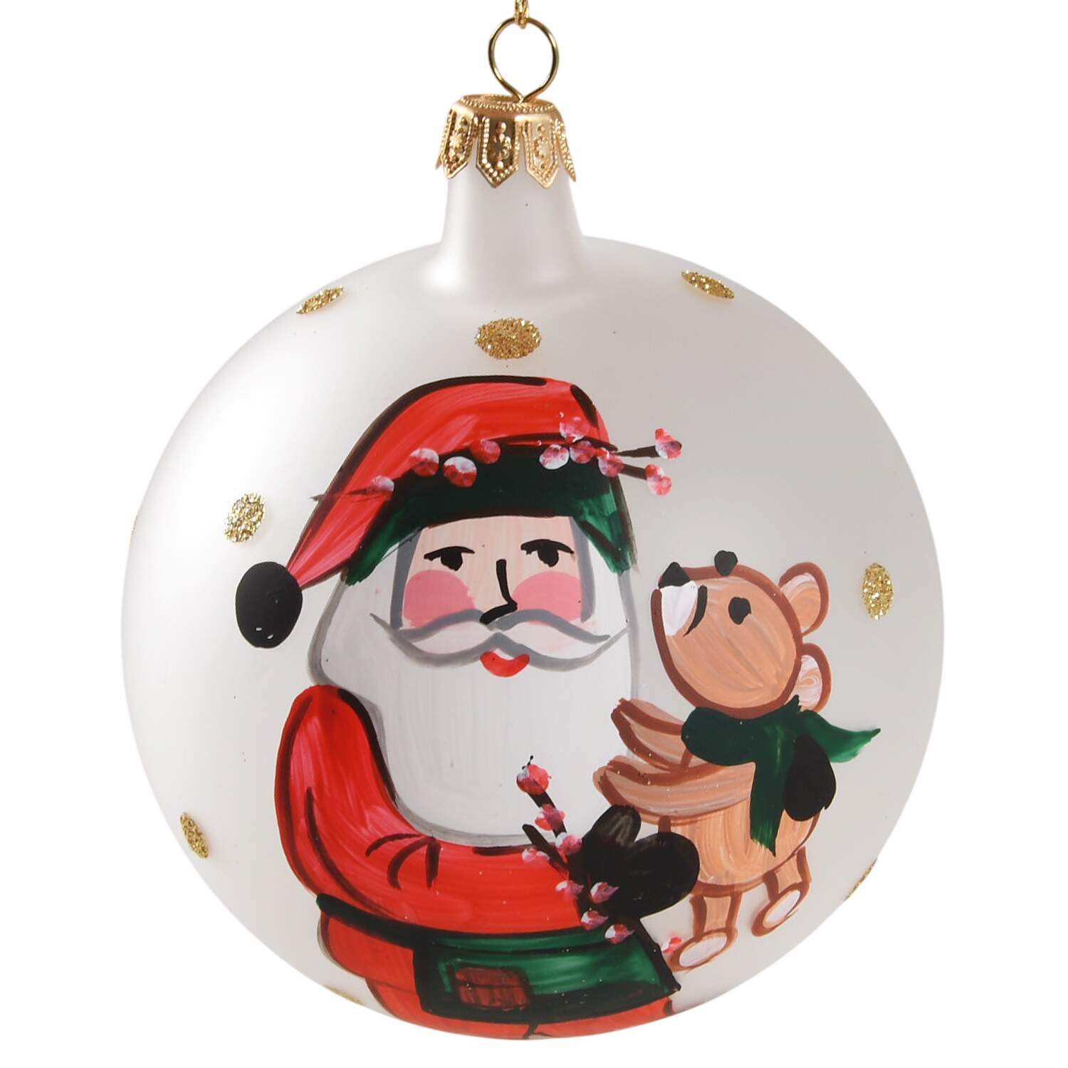 Old St Nick Ornament by Vietri (Italy)-1