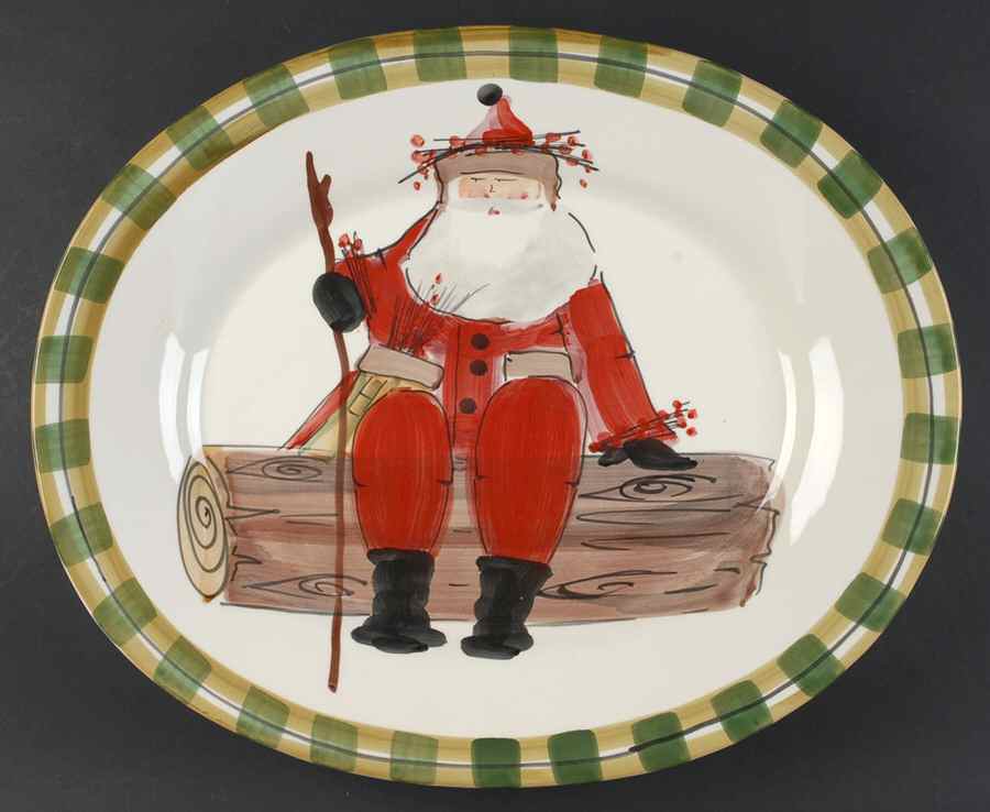 Old St Nick 20" Oval Serving Platter by Vietri (Italy)-1