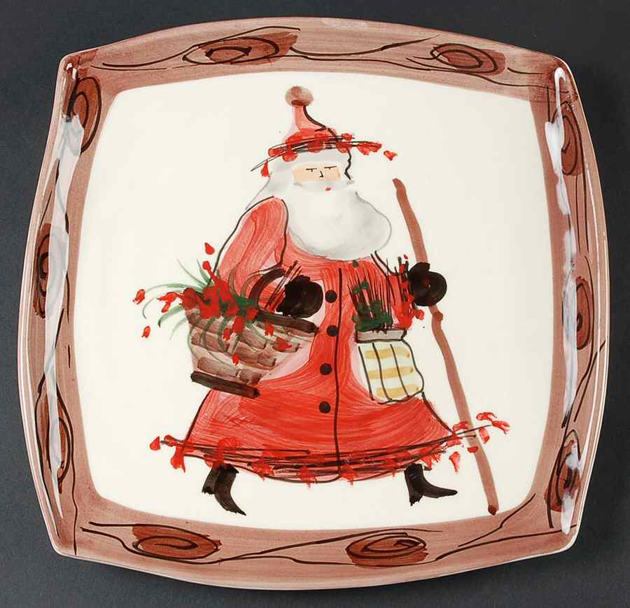 Old St Nick 12" Square Serving Platter by Vietri (Italy)-1