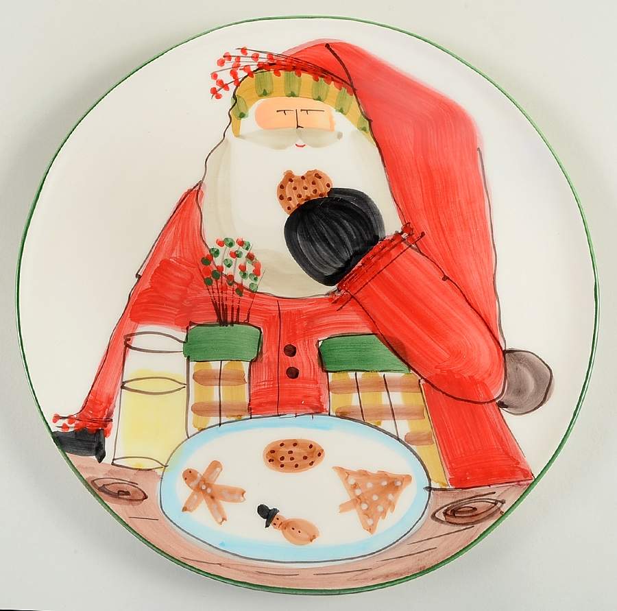 Old St Nick 13" Dessert Platter by Vietri (Italy)-1