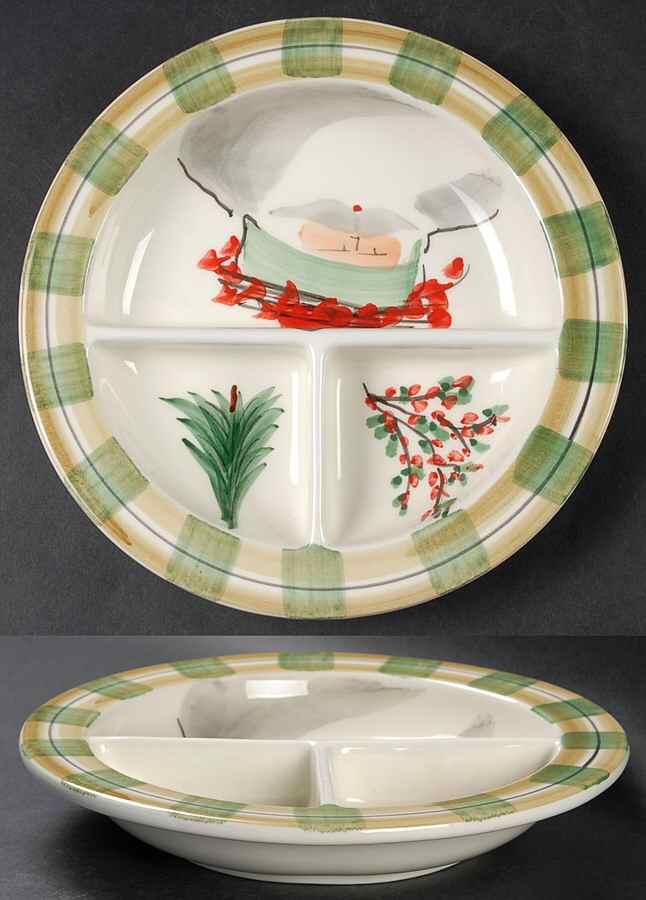 Old St Nick (3 Part) Divided Plate by Vietri (Italy)-1
