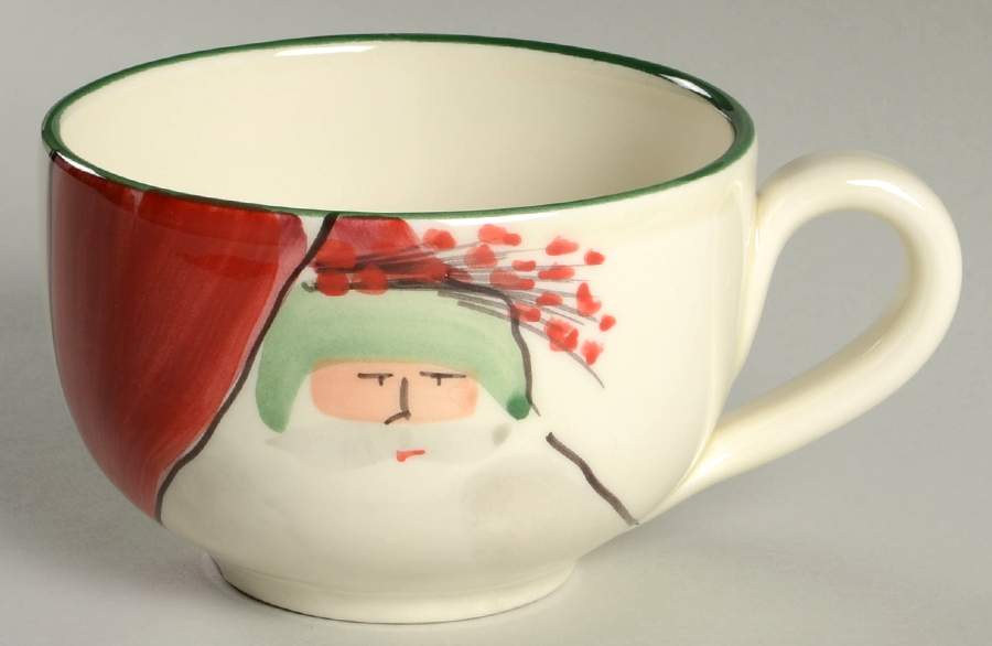 Old St Nick Soup Mug by Vietri (Italy)-1