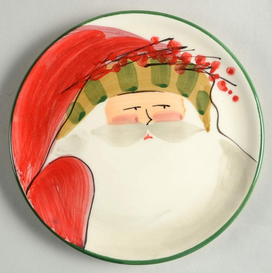 Old St Nick Bread & Butter/Canape Plate by Vietri (Italy)-1