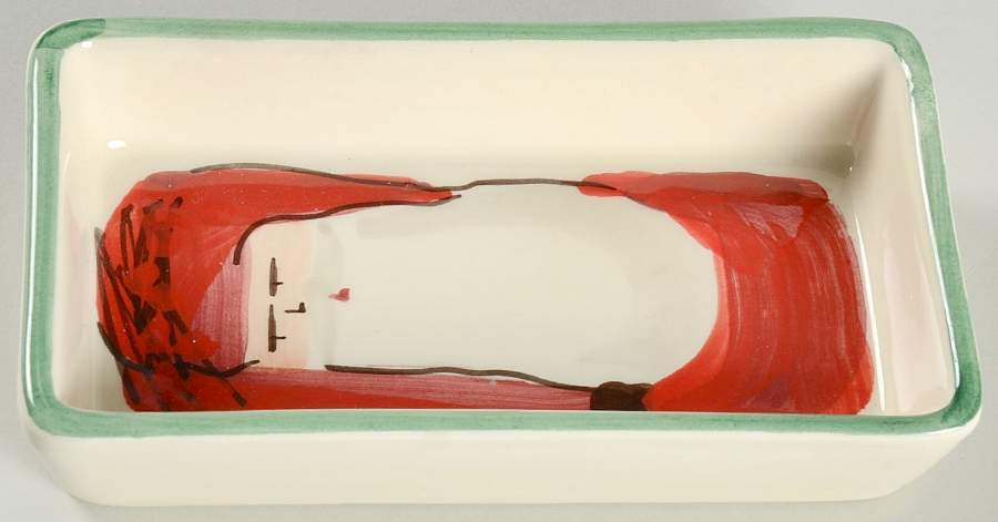 Old St Nick Rectangular Dish by Vietri (Italy)-1