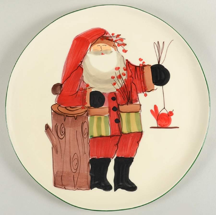 Old St Nick 14" Round Platter by Vietri (Italy)-1
