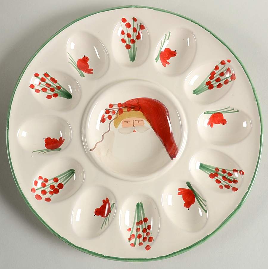 Old St Nick Deviled Egg Plate by Vietri (Italy)-1