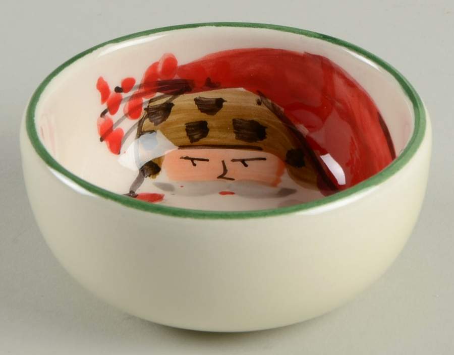 Old St Nick Condiment Bowl by Vietri (Italy)-1