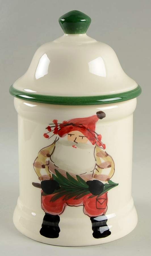 Old St Nick Medium Canister & Lid by Vietri (Italy)-1