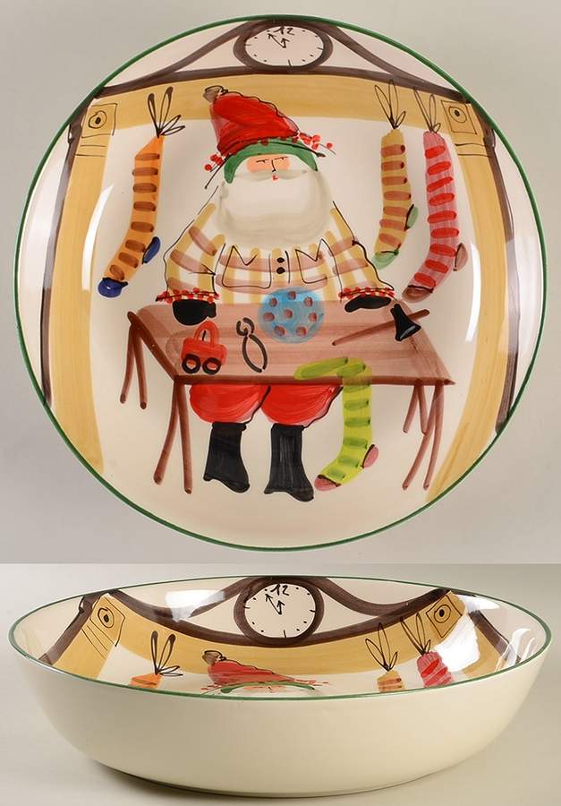 Old St Nick 13" Large Salad Serving Bowl by Vietri (Italy)-1