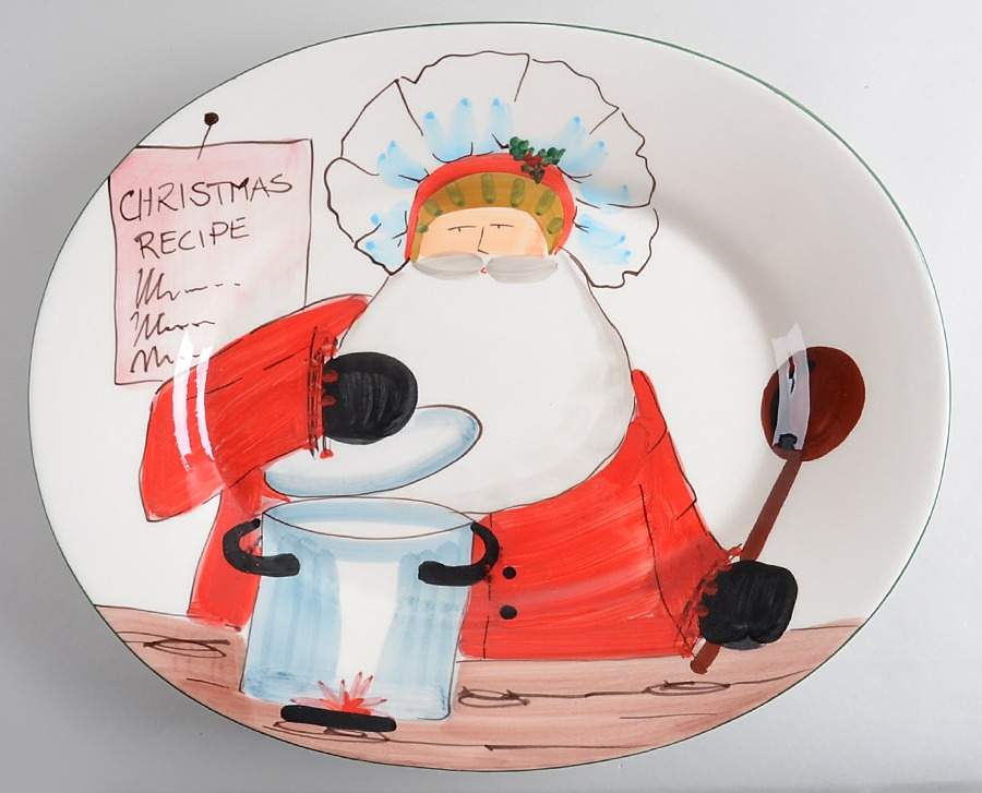 Old St Nick 20" Oval Serving Platter by Vietri (Italy)-1