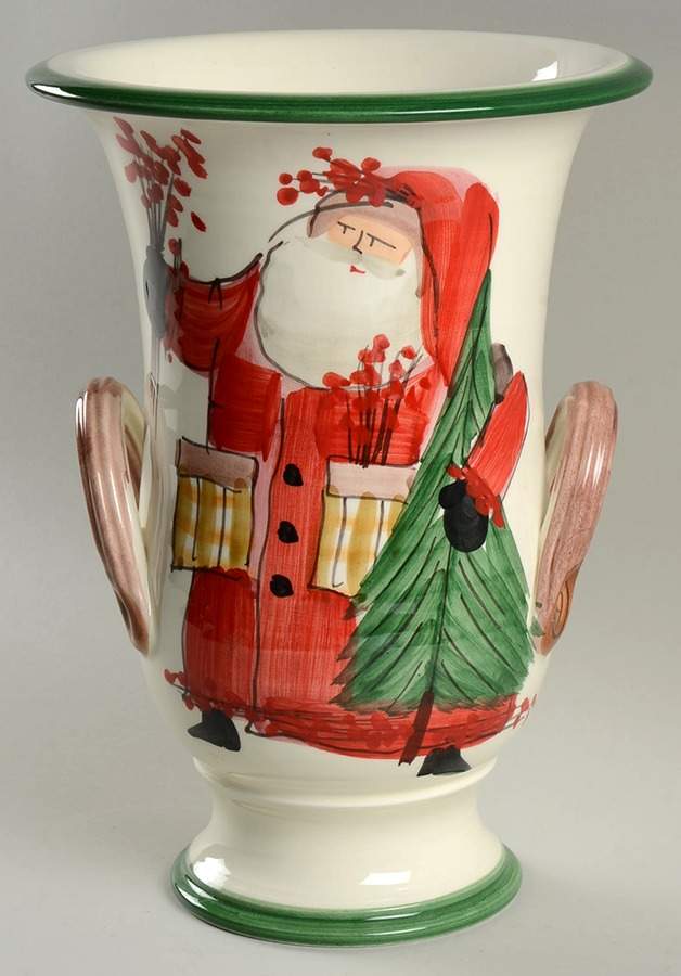 Old St Nick 12" Vase by Vietri (Italy)-1