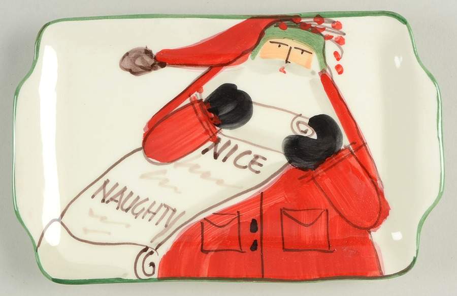 Old St Nick 8" Rectangular Plate by Vietri (Italy)-1