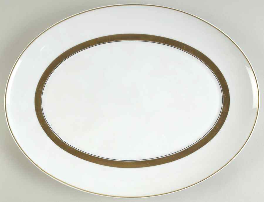 Domo Gold 13" Oval Serving Platter by Vista Alegre-1