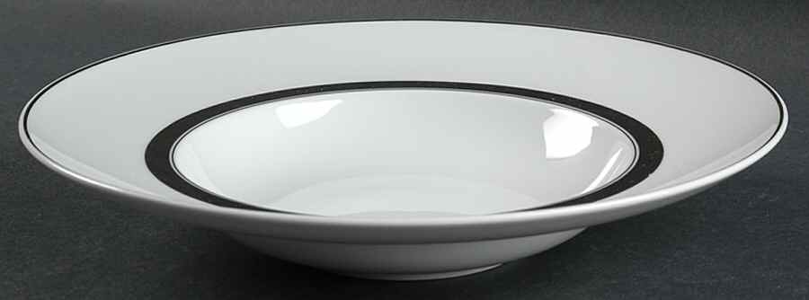 Domo Platinum Large Rim Soup Bowl by Vista Alegre-1