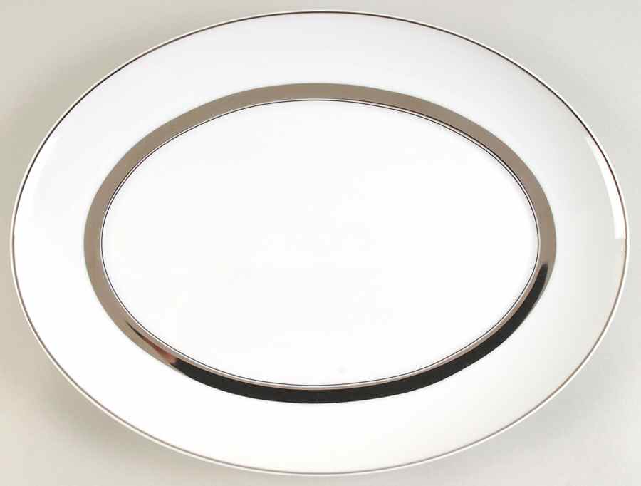 Domo Platinum 13" Oval Serving Platter by Vista Alegre-1