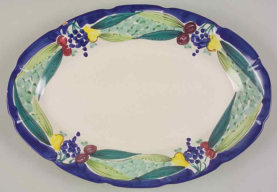 VIE66 16" Oval Serving Platter by Vietri (Italy)-1