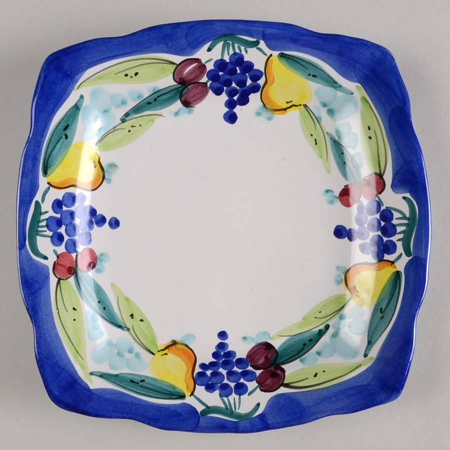 VIE66 Square Salad Plate by Vietri (Italy)-1