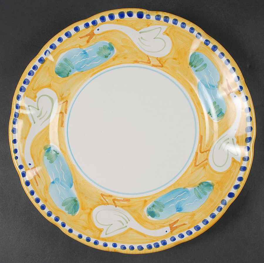 Campagna Goose (Oca) Dinner Plate by Vietri (Italy)-1