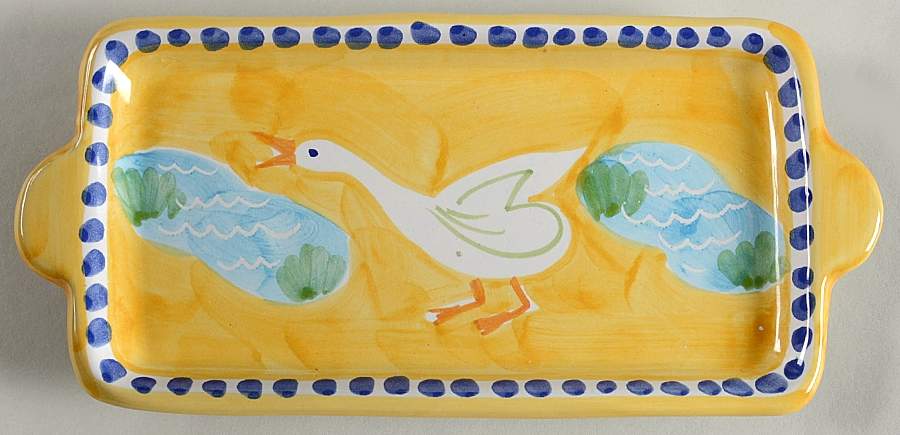 Campagna Goose (Oca) 9" Rectangular Tray by Vietri (Italy)-1