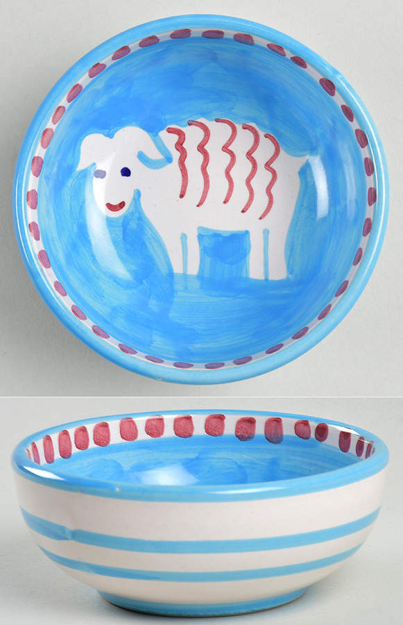Campagna Sheep (Pecora) Condiment Bowl by Vietri (Italy)-1