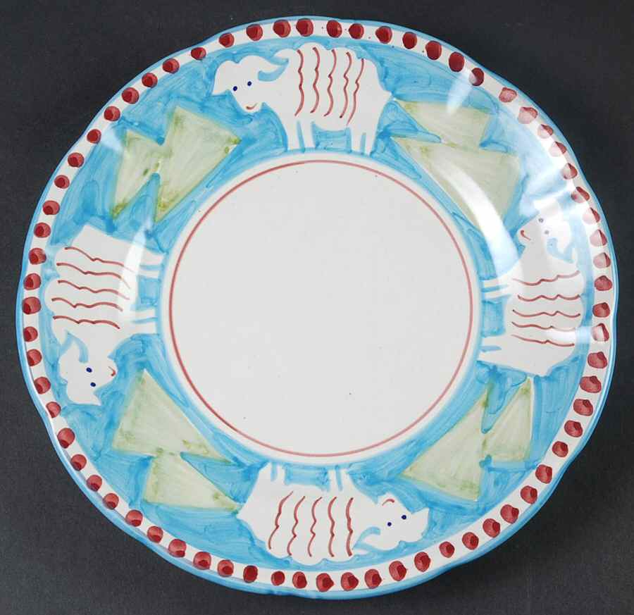 Campagna Sheep (Pecora) Dinner Plate by Vietri (Italy)-1