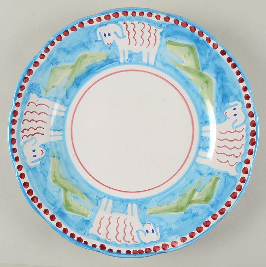Campagna Sheep (Pecora) Service Plate (Charger) by Vietri (Italy)-1