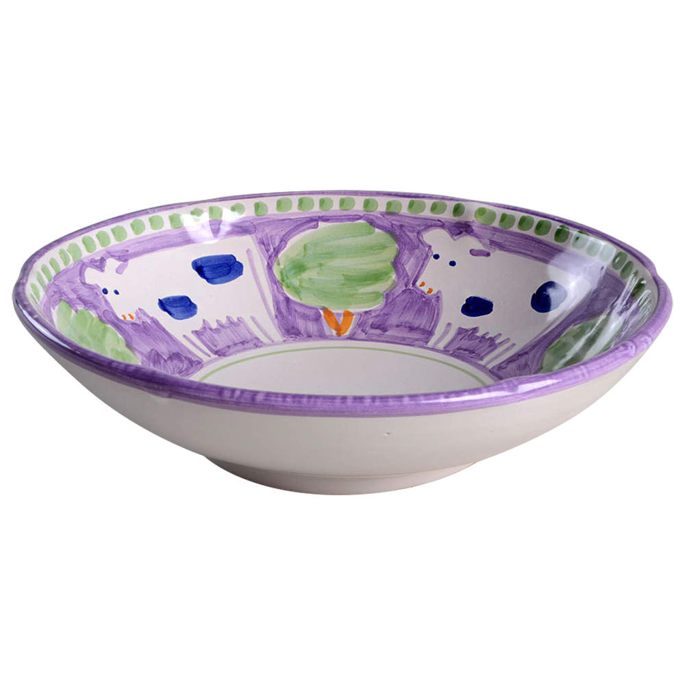 Campagna Cow (Vacca) 8" Individual Pasta Bowl by Vietri (Italy)-1