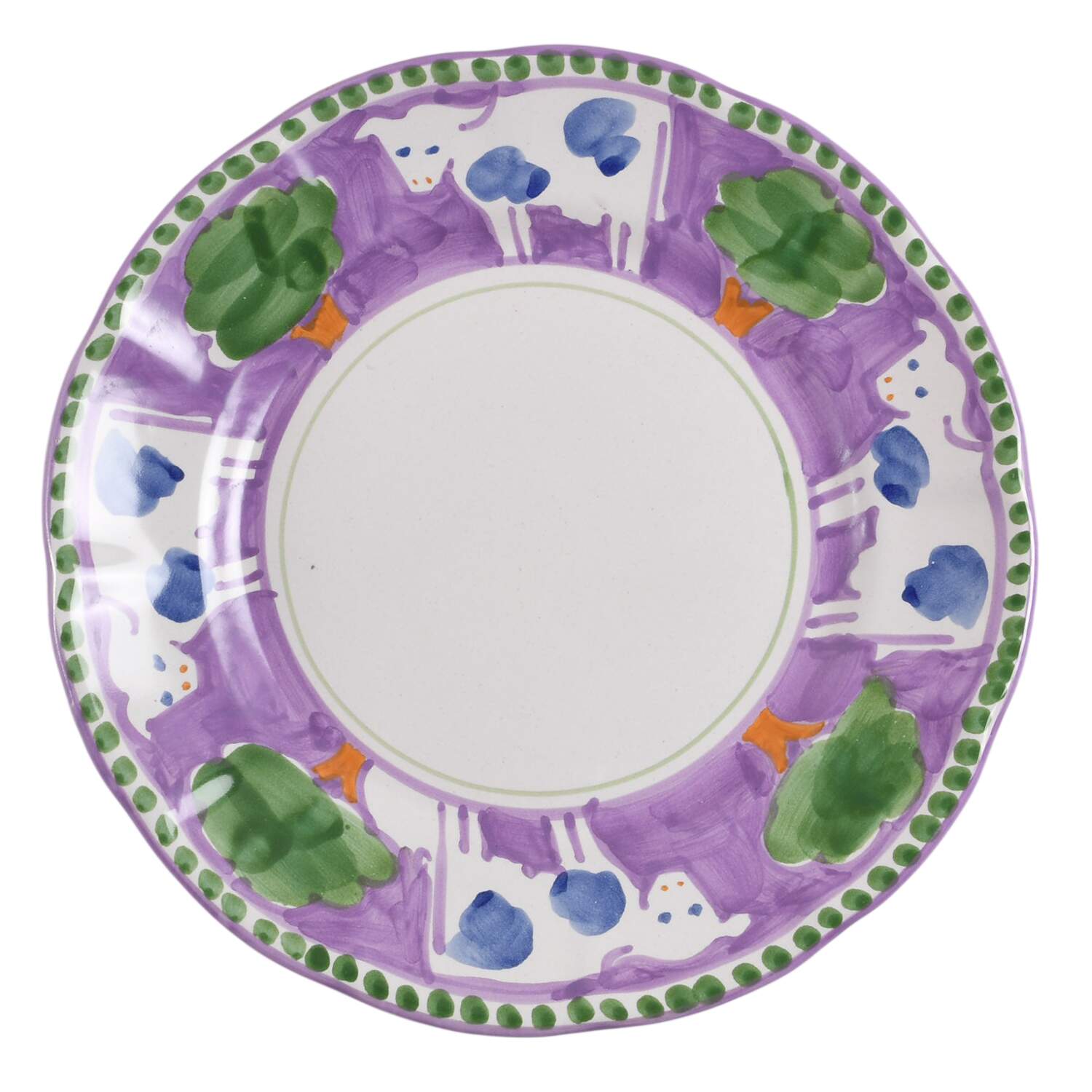 Campagna Cow (Vacca) Dinner Plate by Vietri (Italy)-1