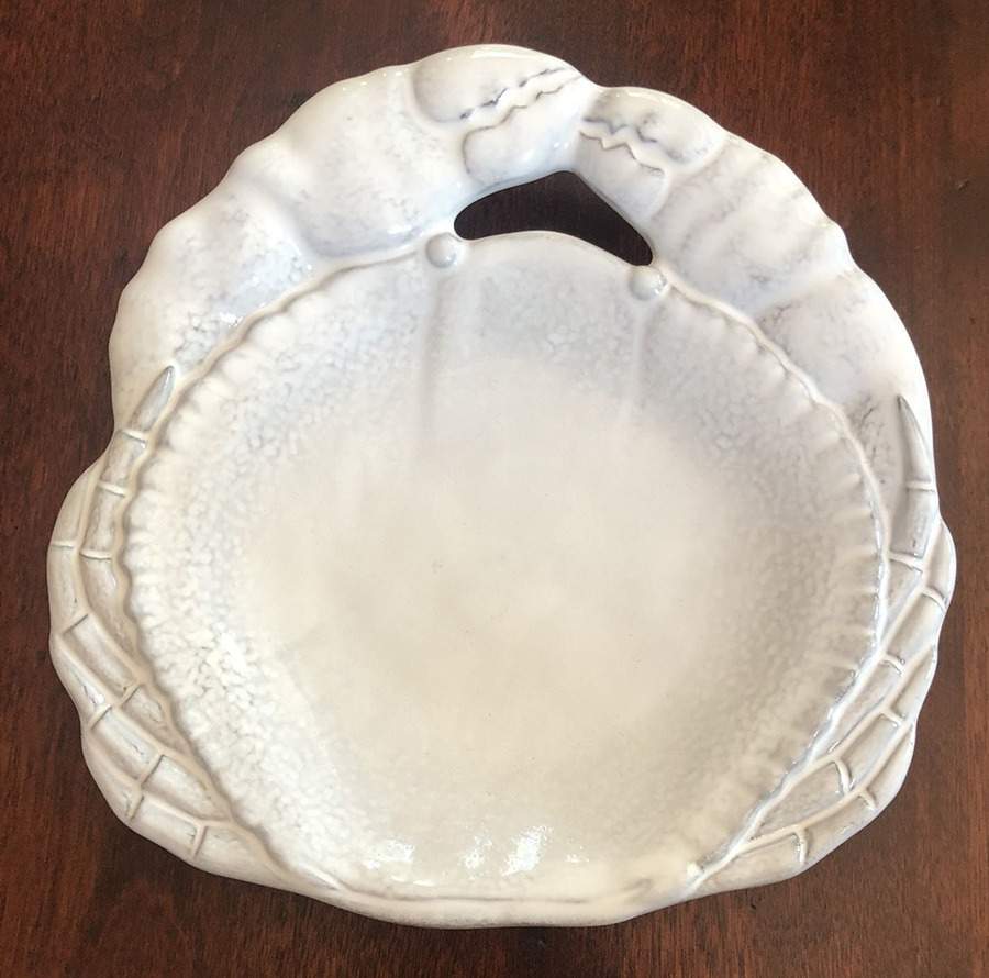 Incanto Mare White Figural Canape Plate by Vietri (Italy)-1