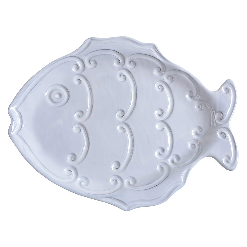Incanto Mare White Salad Plate by Vietri (Italy)-1