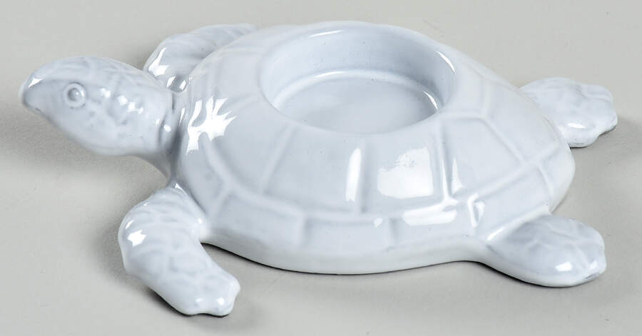 Incanto Mare White Figural Votive Candleholder by Vietri (Italy)-1
