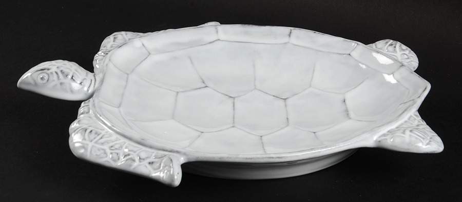Incanto Mare White Figural Canape Plate by Vietri (Italy)-1