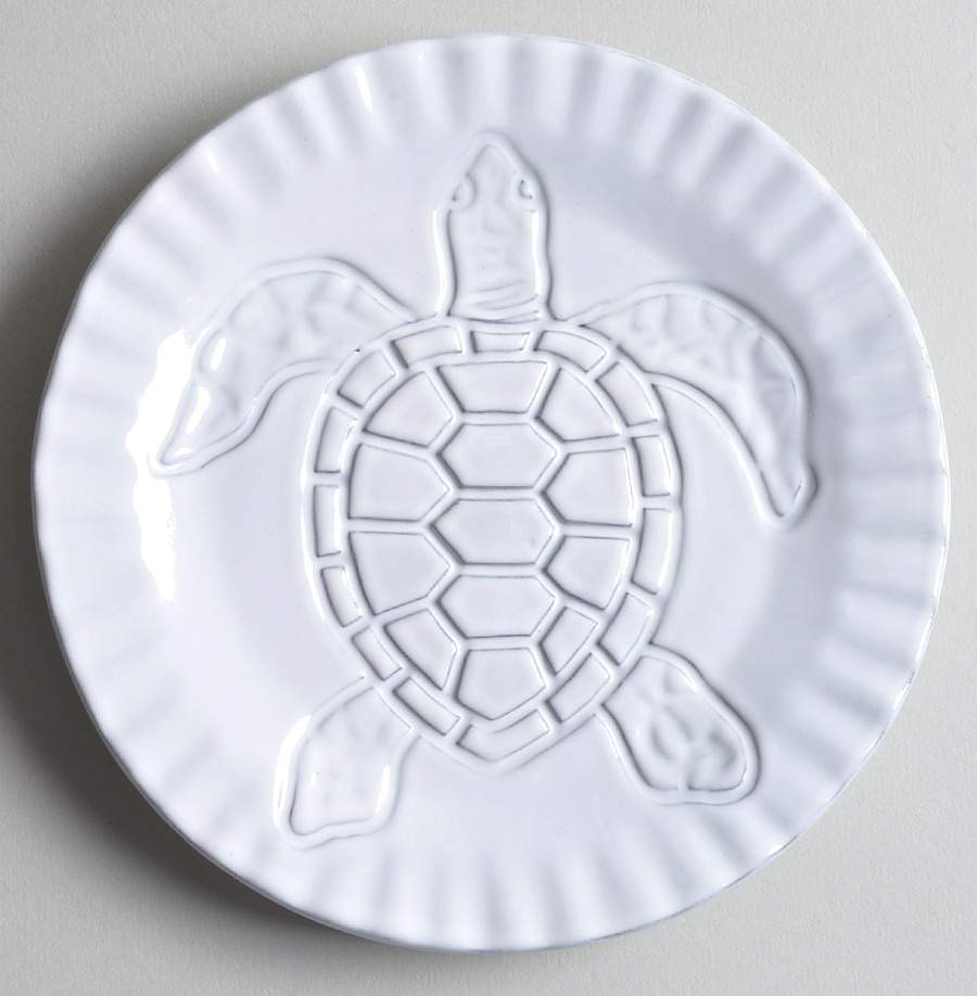 Incanto Mare White Canape Plate by Vietri (Italy)-1