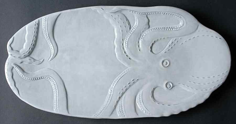 Incanto Mare White 20" Oval Serving Platter by Vietri (Italy)-1