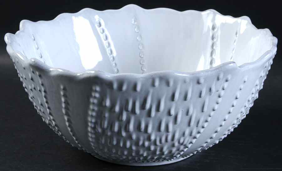 Incanto Mare White 9" Round Serving Bowl by Vietri (Italy)-1