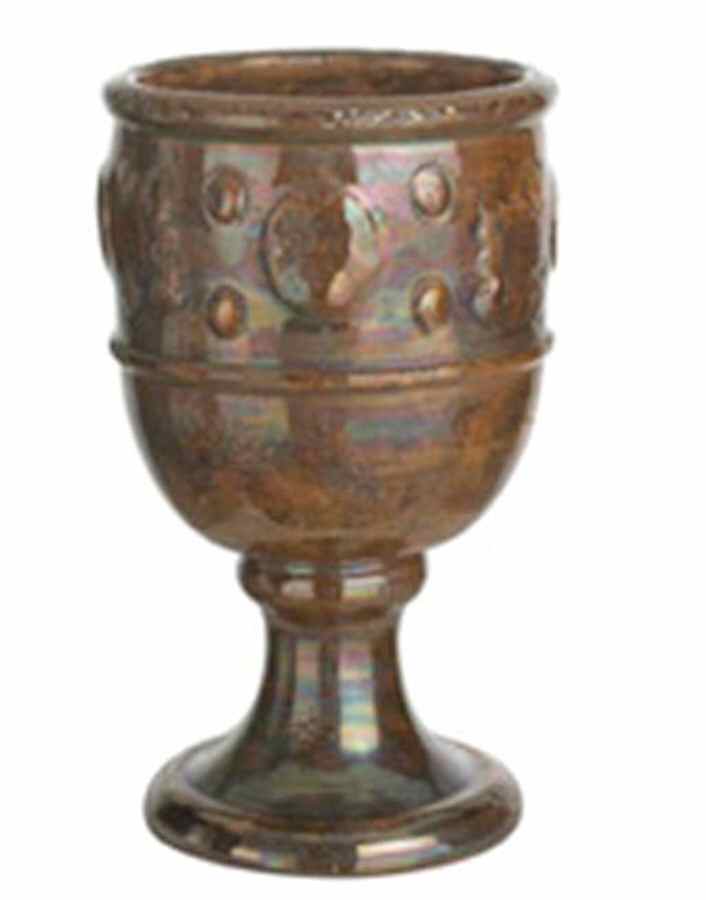 Luster 13" Pedestal Vase by Vietri (Italy)-1