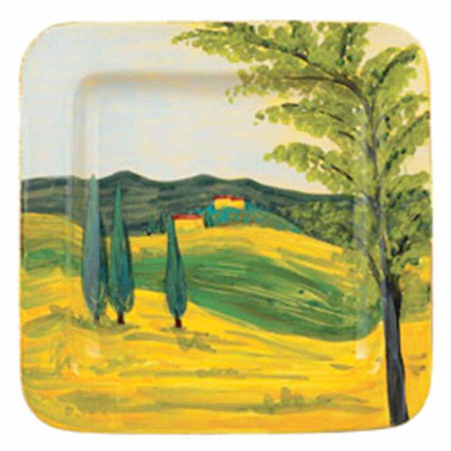 Wall Plates 17" Square Serving Platter by Vietri (Italy)-1