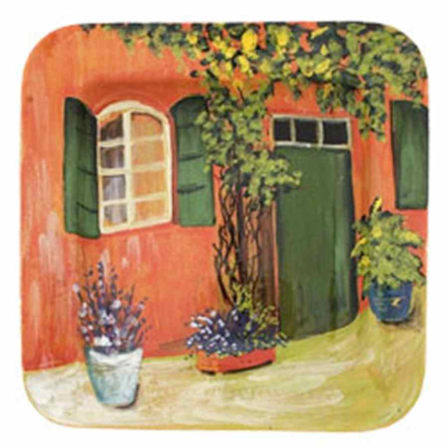 Wall Plates 16" Square Serving Platter by Vietri (Italy)-1