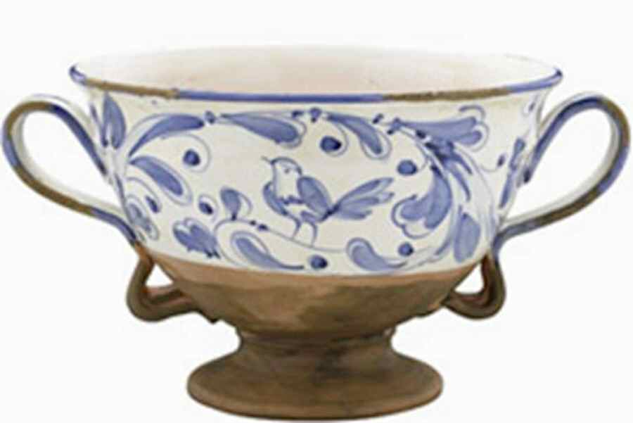 Etruscan Garden 9" Planter by Vietri (Italy)-1