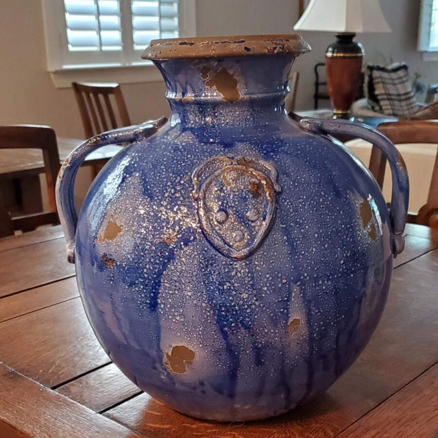 Rustic Garden 13" Handled Vase by Vietri (Italy)-1