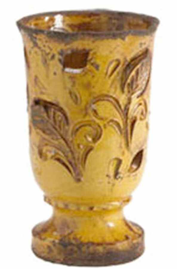 Rustic Garden 1-Piece Hurricane Candle Lamp by Vietri (Italy)-1
