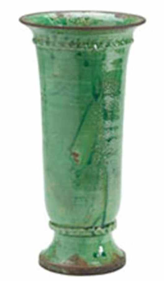 Rustic Garden 17" Trumpet Vase by Vietri (Italy)-1