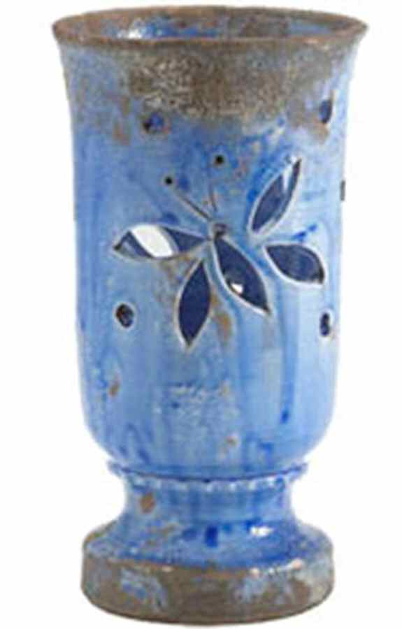 Rustic Garden 1-Piece Hurricane Candle Lamp by Vietri (Italy)-1