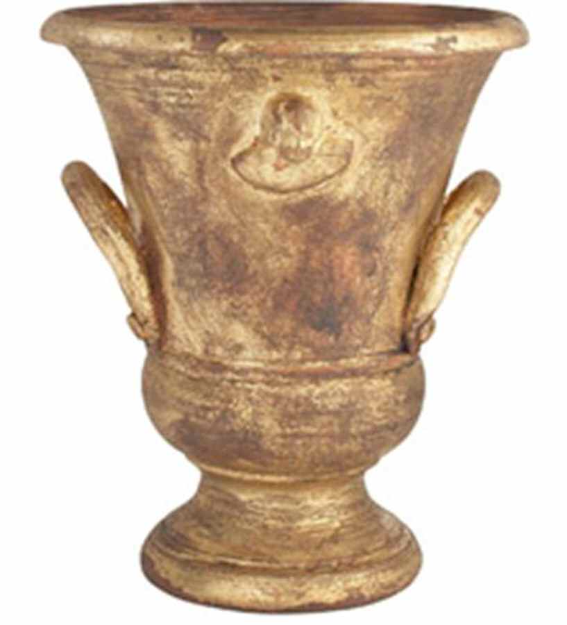 Rustic Gold 11" Planter by Vietri (Italy)-1