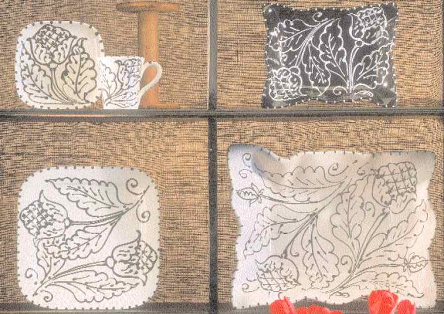 Modern Crewel Square Salad Plate by Vietri (Italy)-1